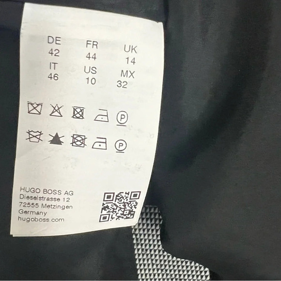 NWT Hugo Boss Doritala Geometric Wool Stretch Woven Tailored Sheath Dress Sz 10 - Picture 13 of 14